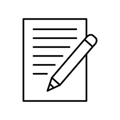 Paper and pencil icon