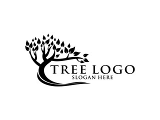 Tree Logo Vector, Tree of life logo design template isolated on white background