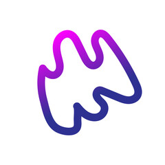 Colorful Gradient Abstract Outline