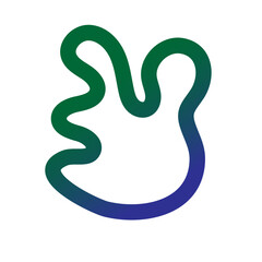 Fototapeta premium Colorful Gradient Abstract Outline