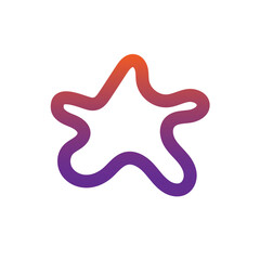 Obraz premium Colorful Gradient Abstract Outline