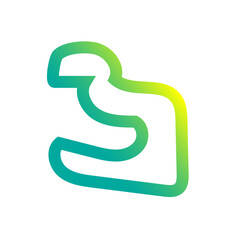 Colorful Gradient Abstract Outline