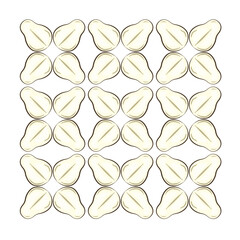 White sesame seeds cross seamless pattern tile