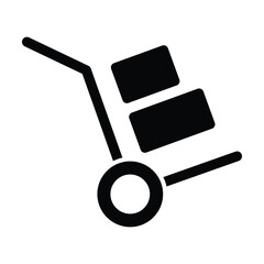 handcart icon, delivery vector, cargo illustration