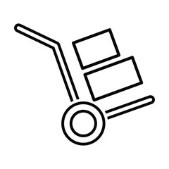 handcart icon, delivery vector, cargo illustration