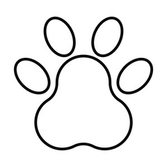paw print icon, paw vector, print illustration