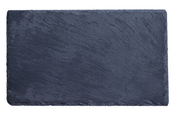 Black stone kitchen cutting board isolated on white background