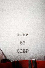 Step by step text