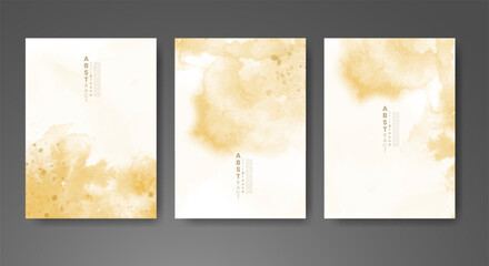 Cards with watercolor background. Design for your cover, date, postcard, banner, logo.