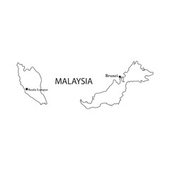 Malaysia country map icon