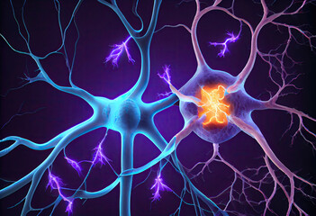 Neuronal and optogenetic stimulation. Generate Ai.