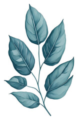 Obraz premium Watercolor green leave. Generative AI