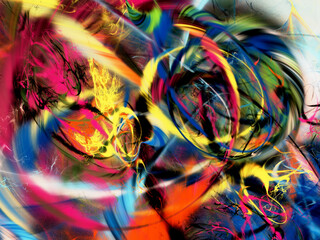 rainbow abstract fractal background 3d rendering illustration