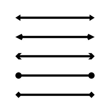 Set of double-sided arrow.