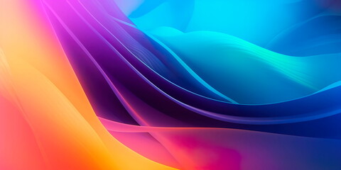abstract background with a gradient color scheme and flowing shapes Generative AI