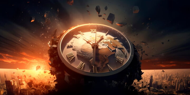 Time of doomsday for the planet, ecological catastrophe Generative AI