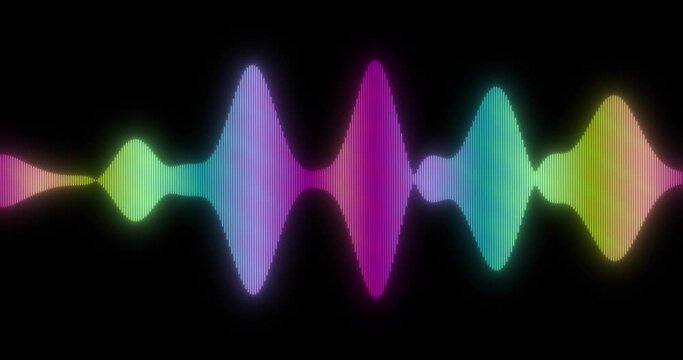 Visual colorful representation of sound wave.