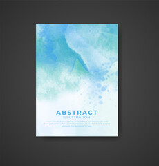 Cards with watercolor background. Design for your cover, date, postcard, banner, logo.