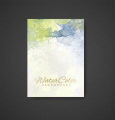 Cards with watercolor background. Design for your cover, date, postcard, banner, logo.