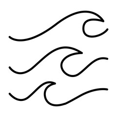 Wave, sea icon