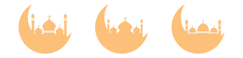 mosque black silhouette islamic building prayer