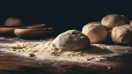 Dough and flour, bread making, generative AI.
