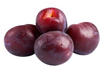 Obraz premium plums isolated on white background