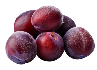 Obraz premium plums isolated on white background