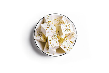 Greek Feta Cheese isolated