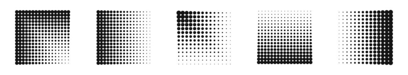 Dotted texture. Halftones. Halftone shapes. Dotted pattern. Polka dot.