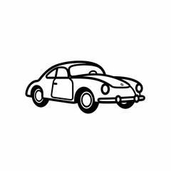 Plakat A Car Simple Black And White Icon Illustration