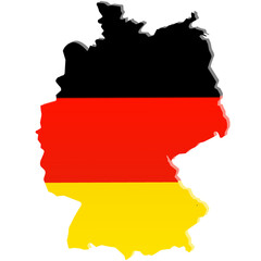map of germany colored german flag