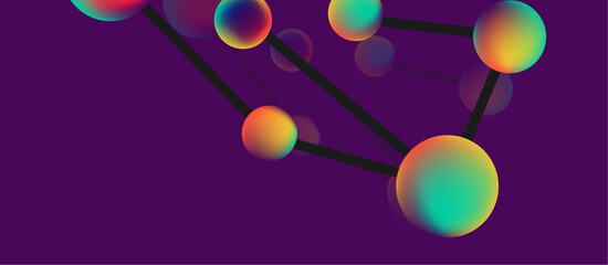 Line points connections geometric abstract background