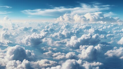 Fototapeta na wymiar Panoramic shot of a beautiful cloudy sky Generative AI