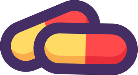Flat Outline Hazardous Waste Capsules Icon