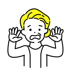 かわいい人物のイラストシリーズ _ シニアの女性_ ギブアップ