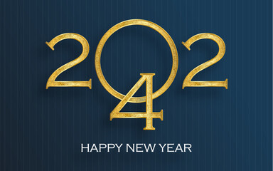 Happy New Year 2024, festive pattern on color background