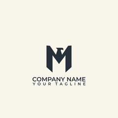 Initial Letter M eagle logo vector