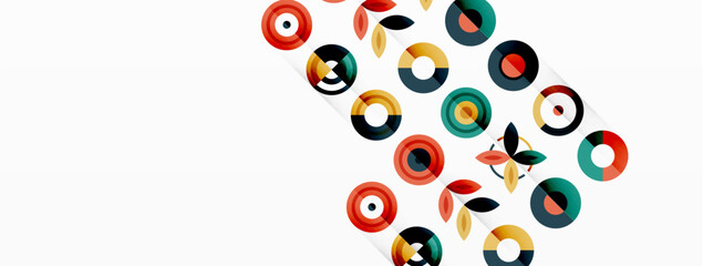 Vibrant and eye-catching vector background featuring a grid of colorful circles arranged in a patterned composition, perfect for modern and trendy designs