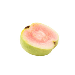 Half Pink Guava cutout, Png file.