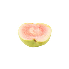 Half Pink Guava cutout, Png file.