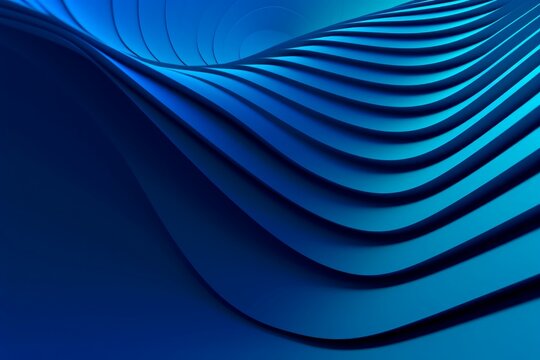 Blue wave background. Generate AI
