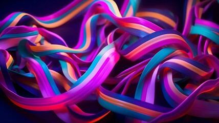 simple abstract background with colorful neon Generative AI