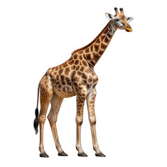 Giraffe isolated on white created with Generative AI