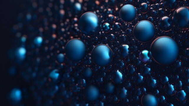 Dark blurred simple background blue black abstract background Generative AI © Dyeru