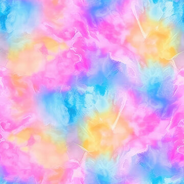 Pastel tie-dye seamless repeat pattern [Generative AI]