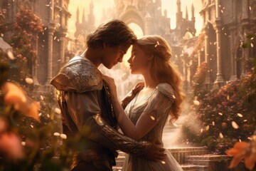 Fantasy romance novel castle. Generate Ai