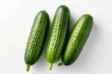 Fresh green cucumbers food. Generate Ai