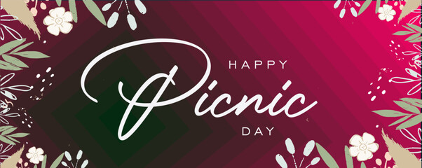 International picnic day background template