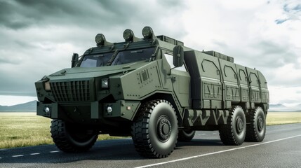 Fototapeta premium Military Armored Transport Vehicle